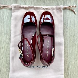 BNWT Stuart Weitzman Jane 35MM Patent Leather Pumps – Rosewood (US 7)